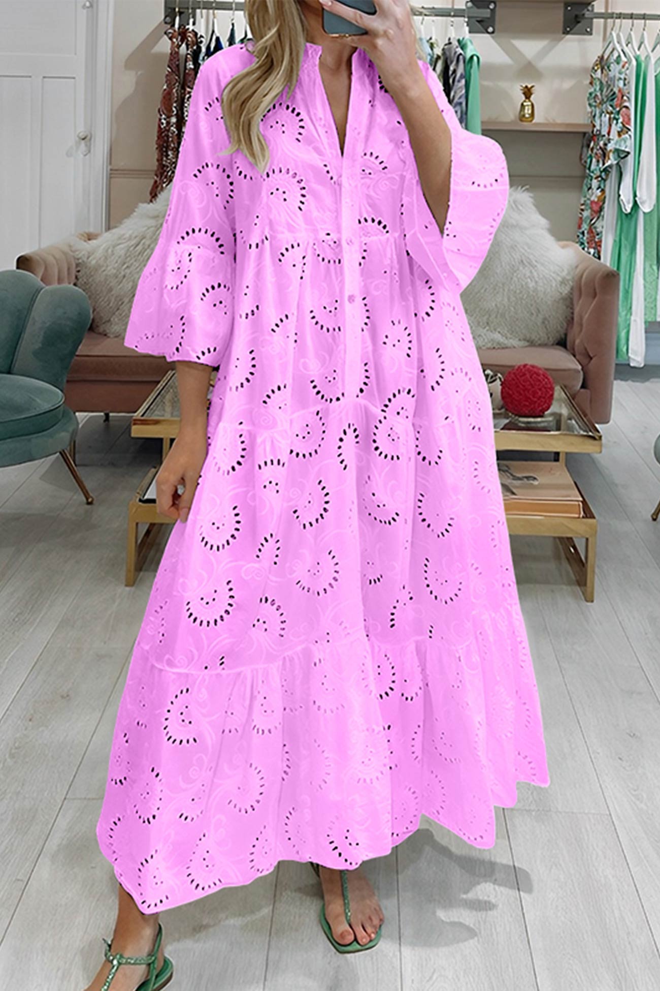 Mouwloze Maxi Jurk met A-Lijn voor Dames