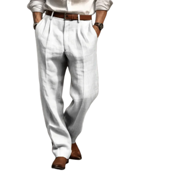 Linnen Rechte Pantalon voor Heren
