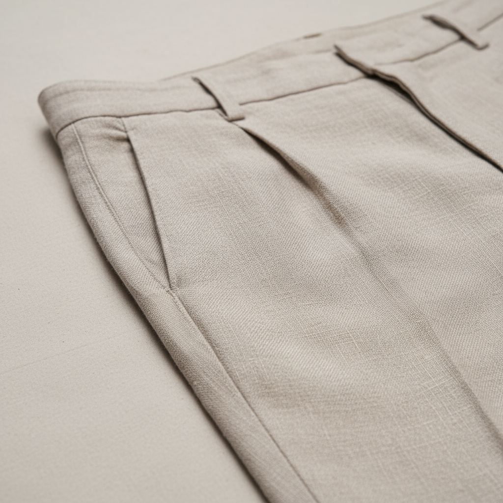 Linnen Rechte Pantalon voor Heren