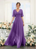 V-Hals Chiffon Maxi Jurk voor Dames