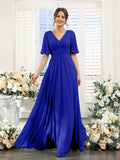 V-Hals Chiffon Maxi Jurk voor Dames