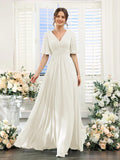 V-Hals Chiffon Maxi Jurk voor Dames