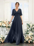 V-Hals Chiffon Maxi Jurk voor Dames