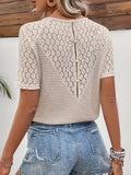 V-Hals Korte Mouw Blouse voor Dames