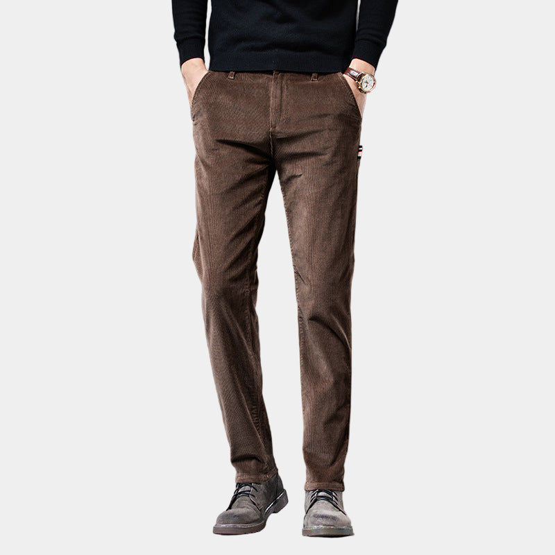 Corduroy Slim-fit Broek met Stretch voor Heren