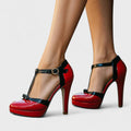 Platform Pumps met Enkelbandjes voor Dames