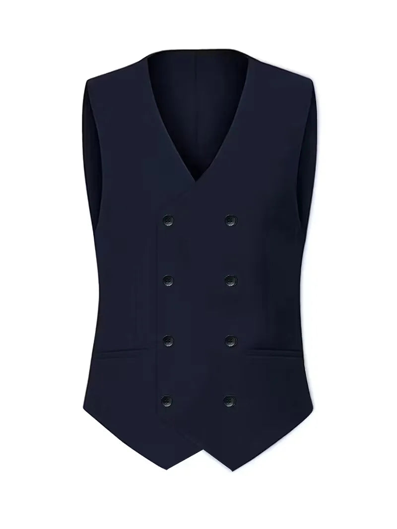 Slim Fit Double-Breasted Driedelig Pak Set voor Heren