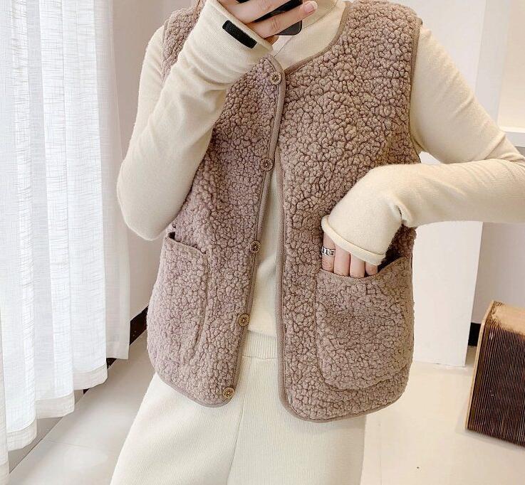Teddy Gilet met Knoopsluiting voor Dames