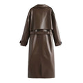Leren Trenchcoat met Riem voor Dames