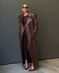 Leren Trenchcoat met Riem voor Dames - View 4