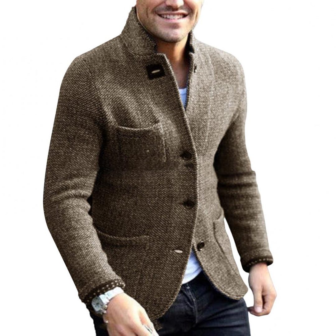 Blazer met Opstaande Kraag voor Heren - Khaki