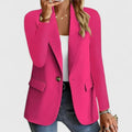 Blazer met Reverskraag en Steekzakken voor Dames - Pink