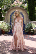 Bloemen Halternek Maxi Jurk voor Dames - View 11