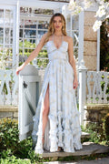 Bloemen Halternek Maxi Jurk voor Dames - Wit