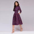Bloemen Maxi Jurk met Drie Kwart Mouwen voor Dames