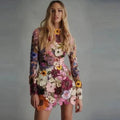 Bloemen Maxi Jurk met Lange Mouwen voor Dames - View 10