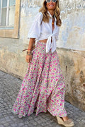 Bloemen Maxi Rok met A-Lijn voor Dames
