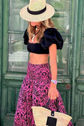 Bloemen Maxi Rok met A-Lijn voor Dames - View 4