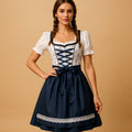 Bloemenjurk Dirndl Jurkje met Vetersluting voor Dames - View 2