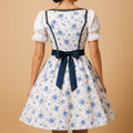 Bloemenjurk Dirndl Jurkje met Vetersluting voor Dames - View 4