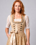 Bloemenkant Dirndl Jurkje met Korte Mouwen voor Dames - View 3