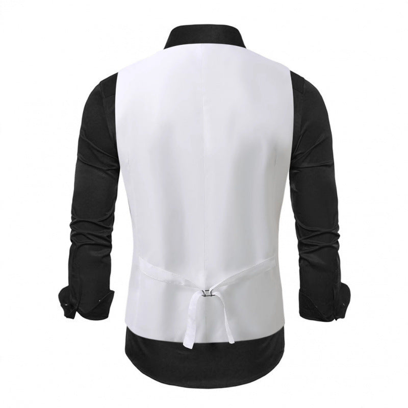 Glitter Gilet met Satijnen Kraag voor Heren