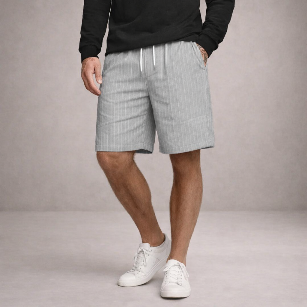 Linnen Regular Fit Korte Broek met Steekzakken voor Heren