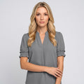Aida | V-Hals Blouse met Korte Mouwen voor Dames