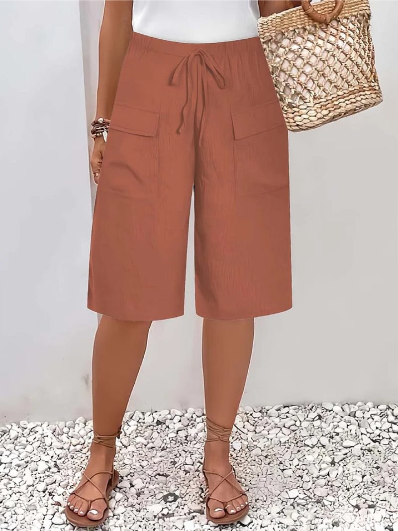 Cargo Korte Broek met Steekzakken voor Dames - Oranje
