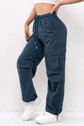 Cargo Parachute Broek met Wijde Pijp voor Dames - Blauw