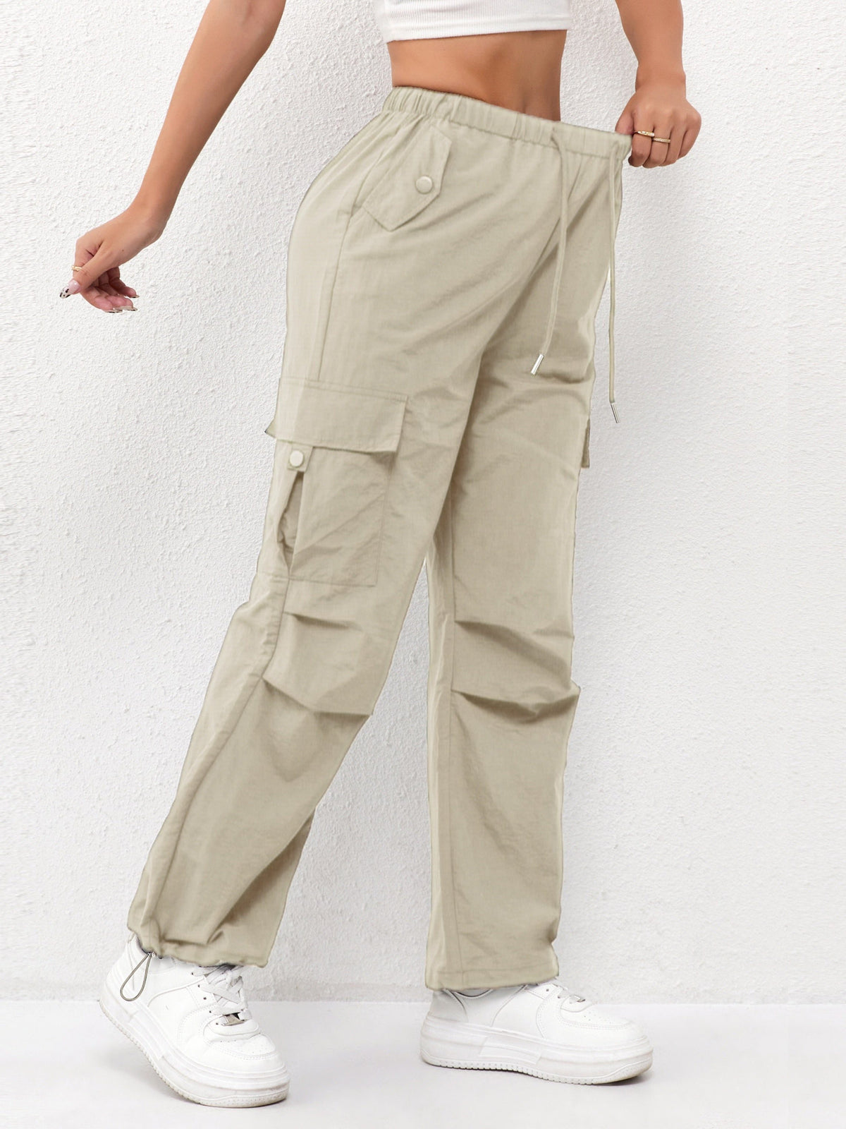 Cargo Parachute Broek met Wijde Pijp voor Dames - View 8