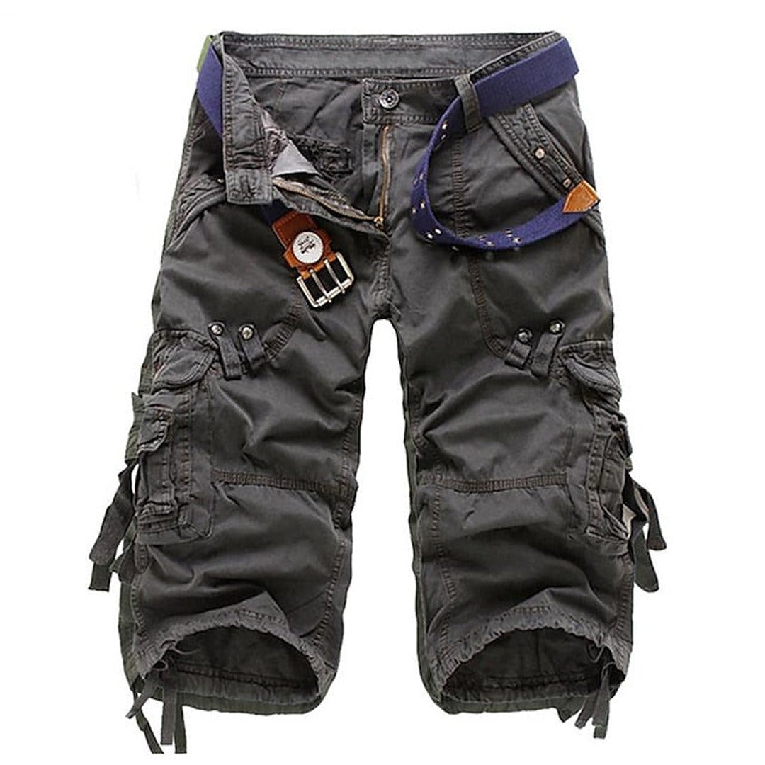 Cargobroek Korte Broek met Steekzakken voor Heren - Donkergrijs