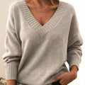 Cashmere Coltrui met Lange Mouwen voor Dames - Beige