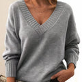 Cashmere Coltrui met Lange Mouwen voor Dames - Gray