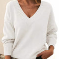 Cashmere Coltrui met Lange Mouwen voor Dames - White