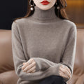 Cashmere Opstaande Kraag Trui voor Dames - Taupe