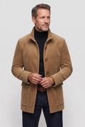 Corduroy Jas met Opstaande Kraag voor Heren - Lichtbruin