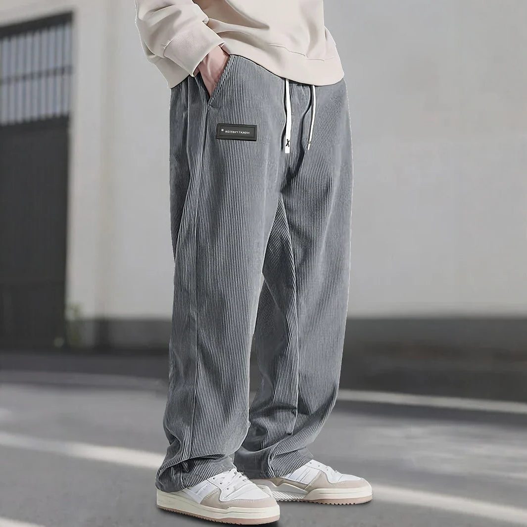 Corduroy Relaxed Fit Broek voor Heren - Grijs