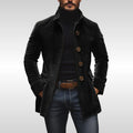 Corduroy Slim Fit Jas voor Heren - Zwart