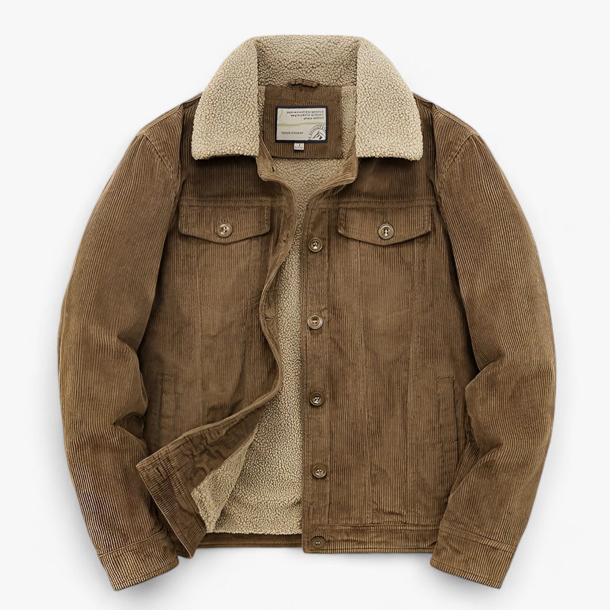 Corduroys Bomberjack met Fleece Kraag voor Heren - View 2