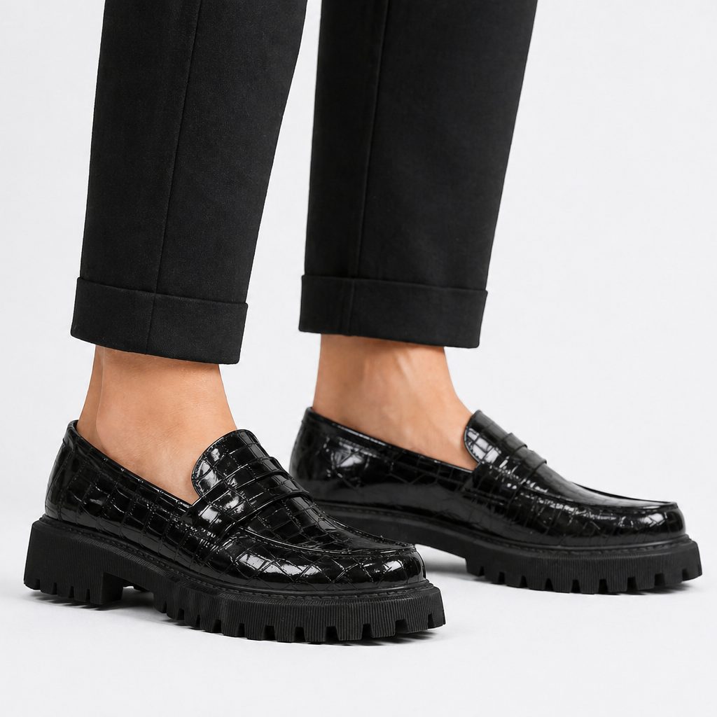 Crocodile Loafers met Lug Sole voor Dames - View 9