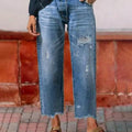 Cropped Straight Leg Jeans voor Dames - View 12