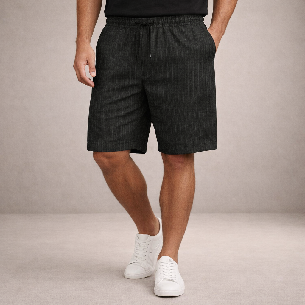 Linnen Regular Fit Korte Broek met Steekzakken voor Heren