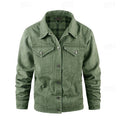 Denim Tussenjas met Geruit Voering voor Heren - Green