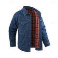 Denim Tussenjas met Geruit Voering voor Heren - View 7