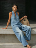 Denims Broekpak met Halternek voor Dames - View 8