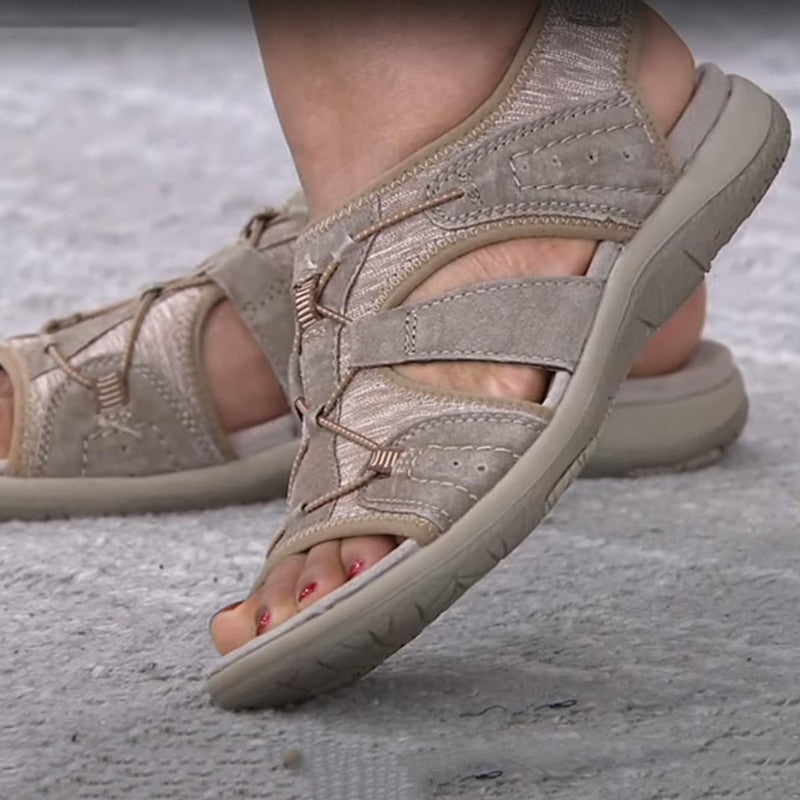 Leah | Open Teen Sandalen met Verstelbare Gespen voor Dames