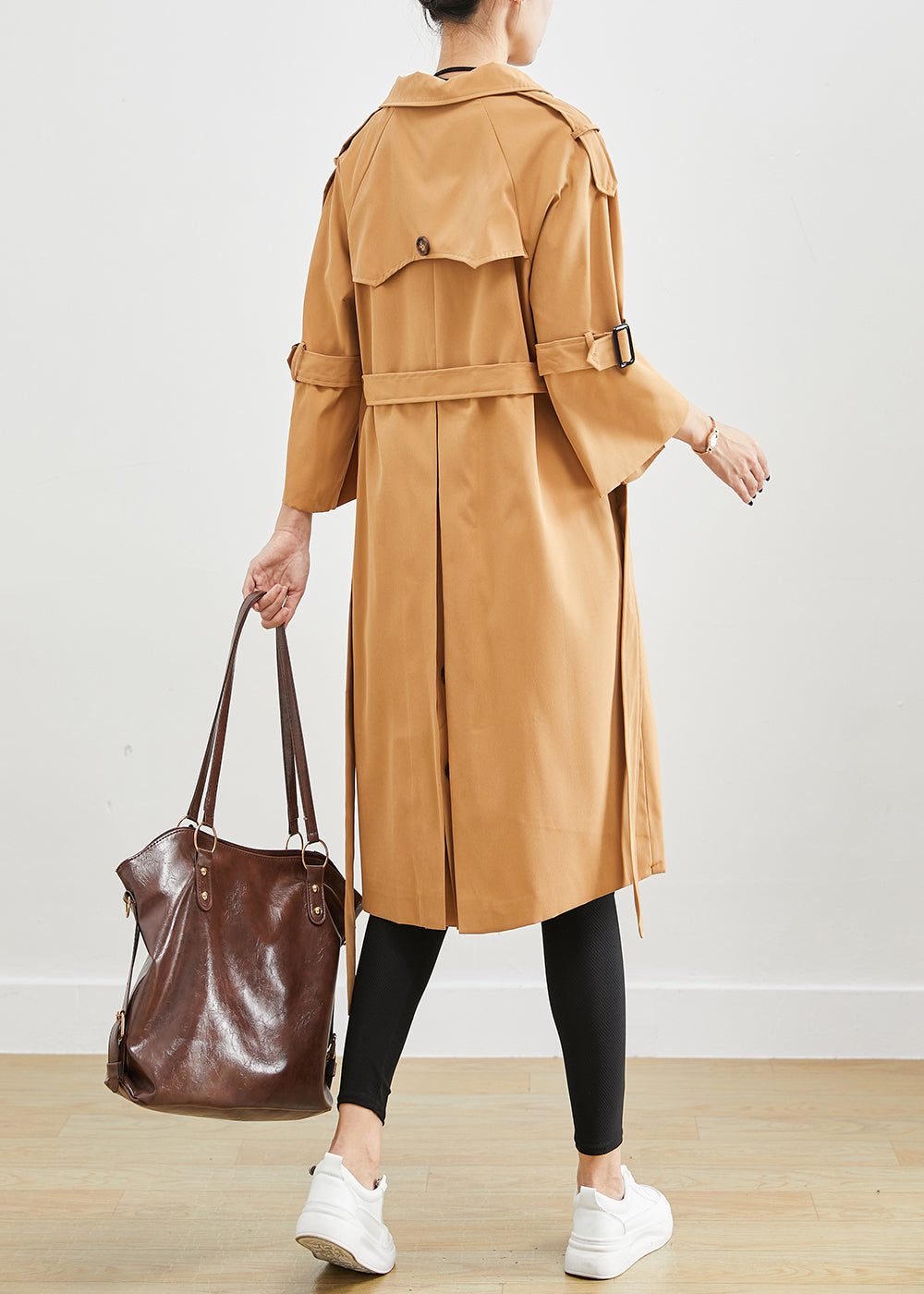 Lange Slim Fit Trenchcoat voor Dames - View 4