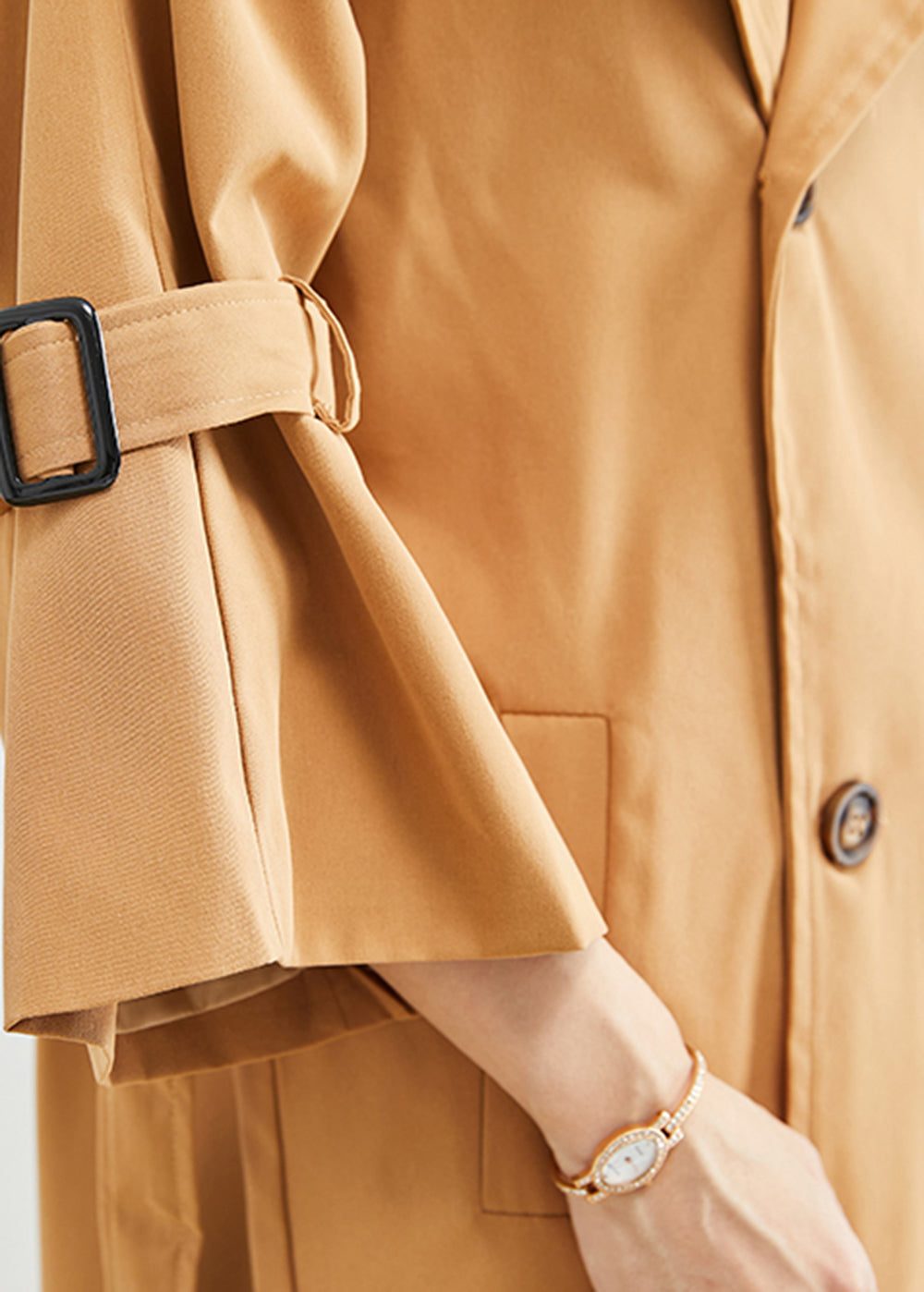 Lange Slim Fit Trenchcoat voor Dames - View 5
