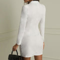Double-Breasted Blazer Jurk met Lange Mouwen voor Dames - View 4